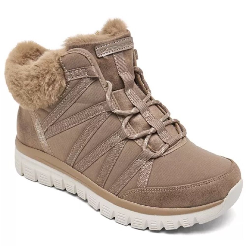 Skechers Slip- ins Graceful Water-Repellent Hiker Boots - Cozy Stroll NIB